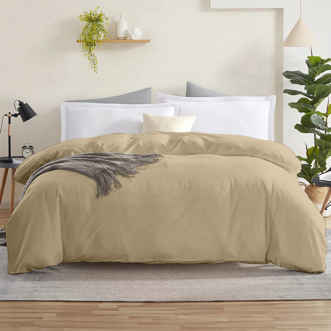 Bettbezug 200x220 CM Bliss Solid Satin beige