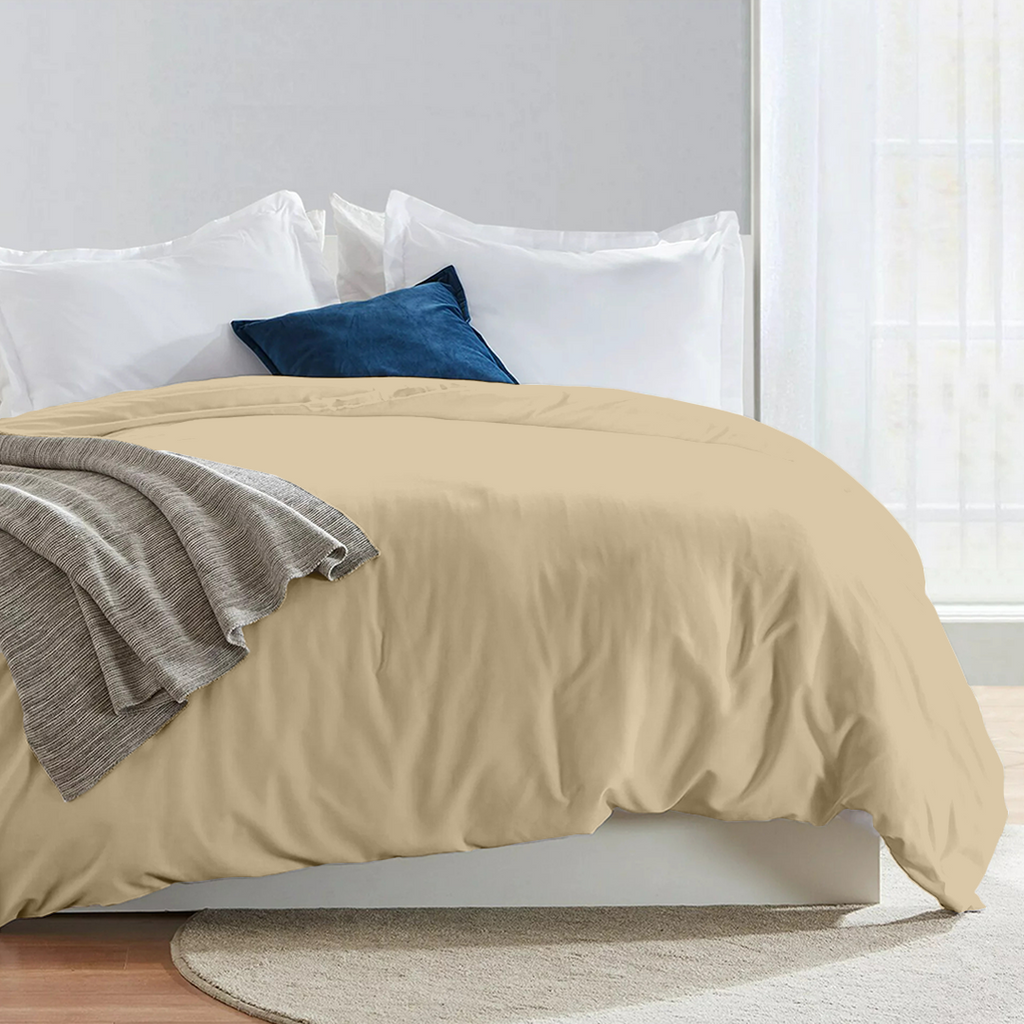 Bettbezug 200x220 CM Bliss Solid Satin beige