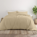 Bettbezug 240x220 CM Bliss Solid Satin Set beige