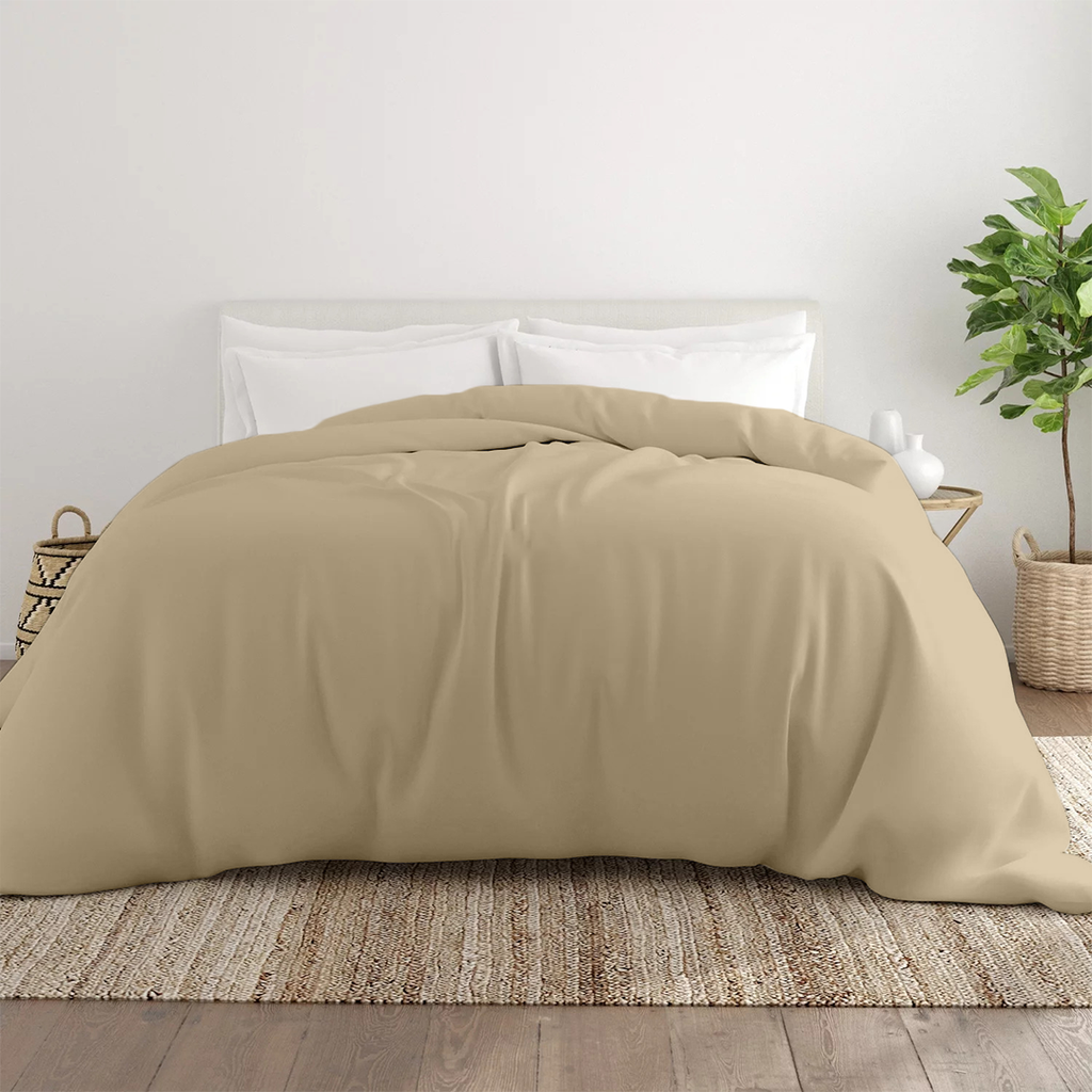 Bettbezug 200x200 CM Bequemer Satin beige