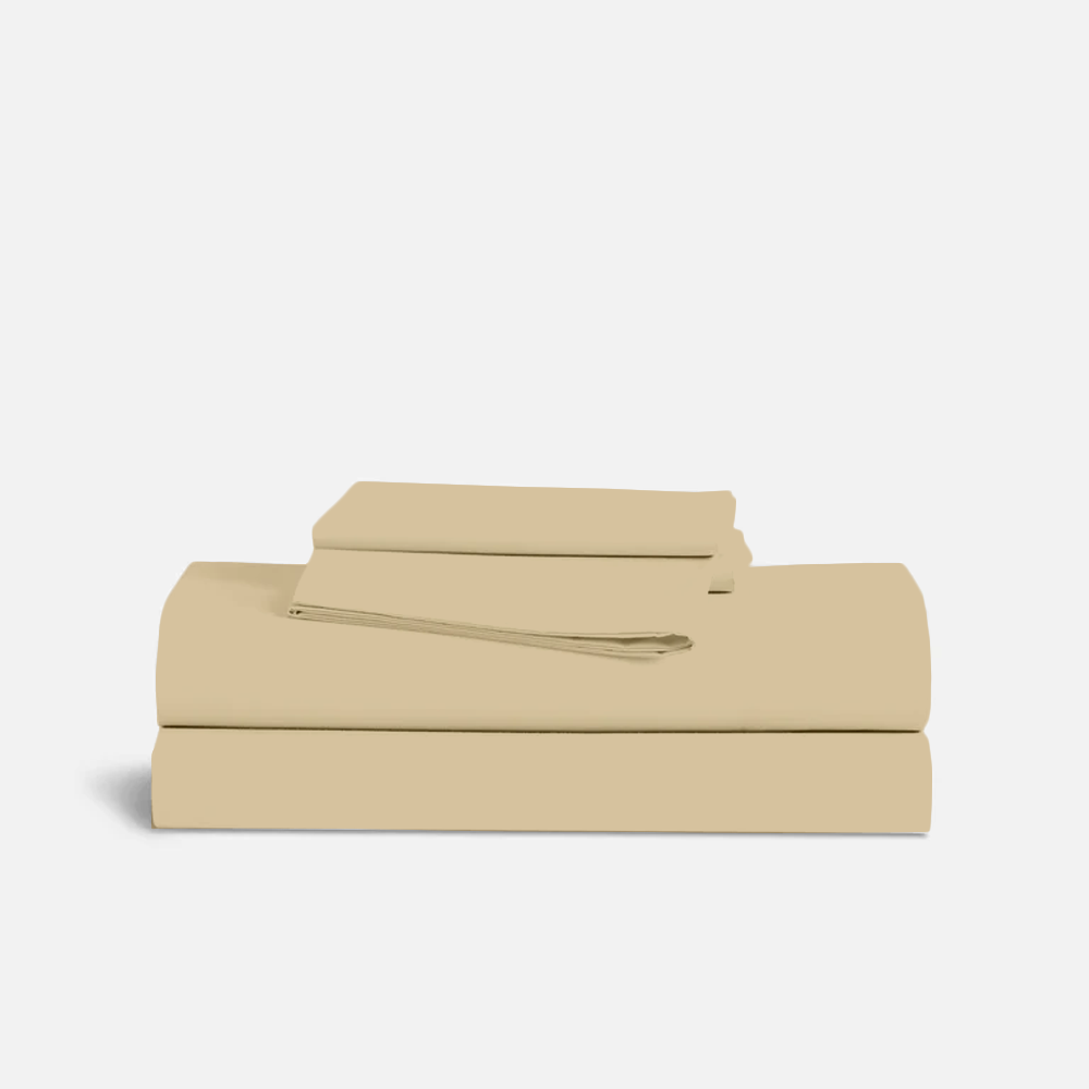 Flachbettblatt Set 200 x 200 CM beige