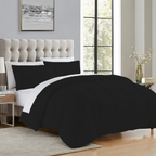 Bettdecke 120x200 CM schwarz 3-teiliges Set 