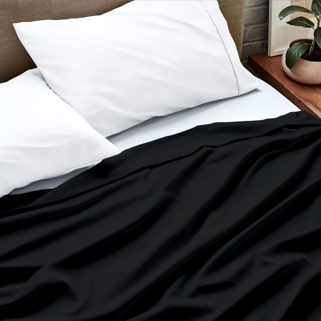 bettlaken 270 × 290 CM schwarz