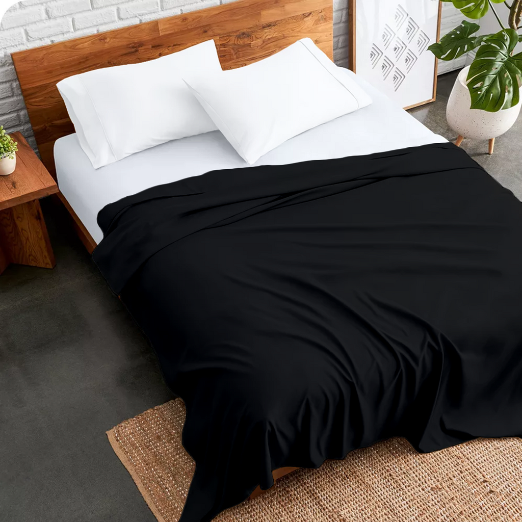 bettlaken 270 × 290 CM schwarz