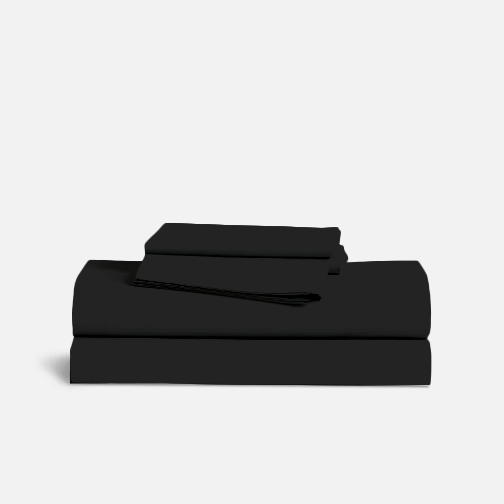 Flachbettblatt Set 200 x 200 CM schwarz