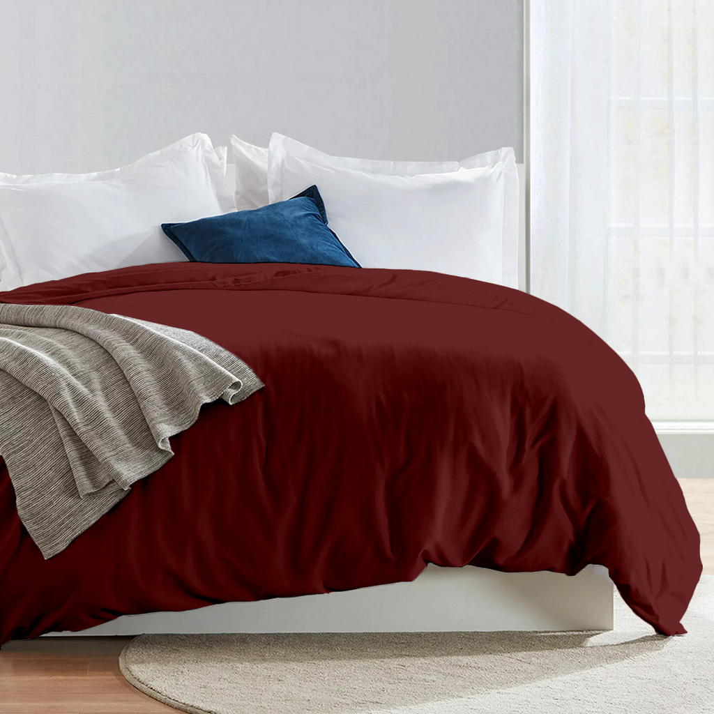 Bettbezug 200x200 CM Bequemer Satin burgund