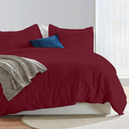 Bettbezug 240x220 CM Bliss Solid Satin Set burgund