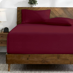 Spannbettlaken-Set 120 x 200 CM burgund 400 TC