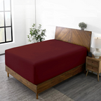 Spannbettlaken-Set 140 x 200 CM burgund