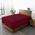 Spannbettlaken-Set 200 x 200 CM burgund 400 TC