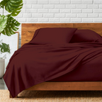 Bettlaken-Set 4-teilig 120 x 200 CM burgund