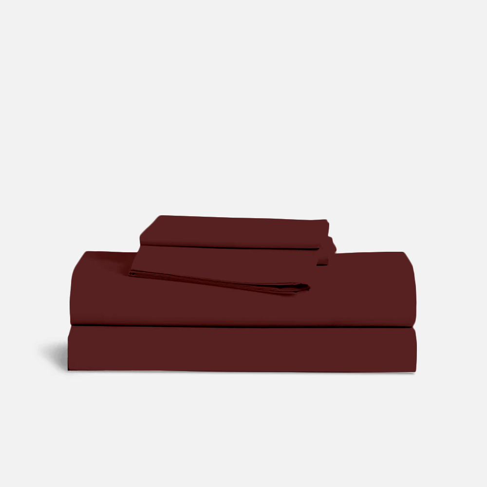 Bettlaken-Set 4-teilig 90 x 200 CM burgund