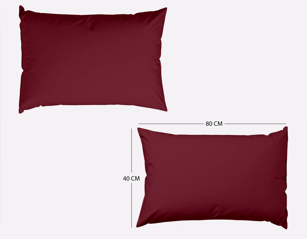 kissenbezug 40x80 burgund 400 Tc