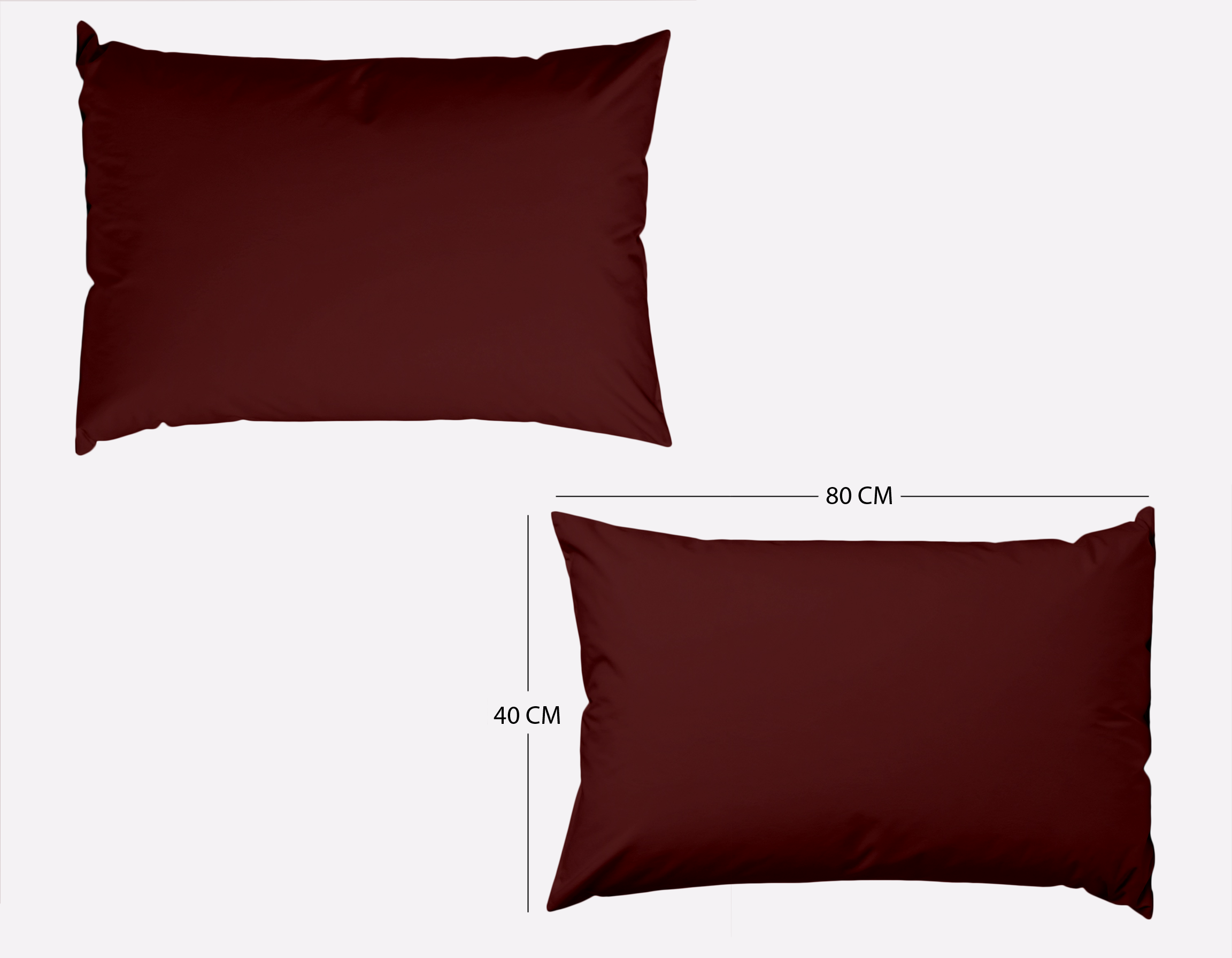 kissenbezug 40x80 CM 300 TC burgund