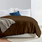 Bettbezug 200x200 CM Bequemer Satin Schokolade
