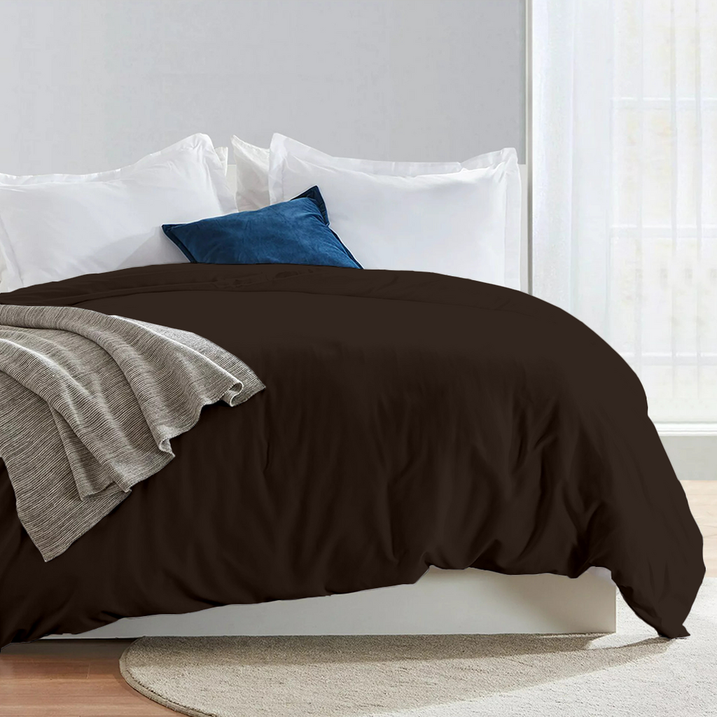 Bettbezug 200x220 CM Bliss Solid Satin Schokolade