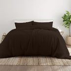 Bettbezug 200x200 CM Bliss Solid Satin Set Schokolade