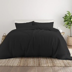 Bettbezug 200x200 CM Bliss Solid Satin Set Dunkelgrau