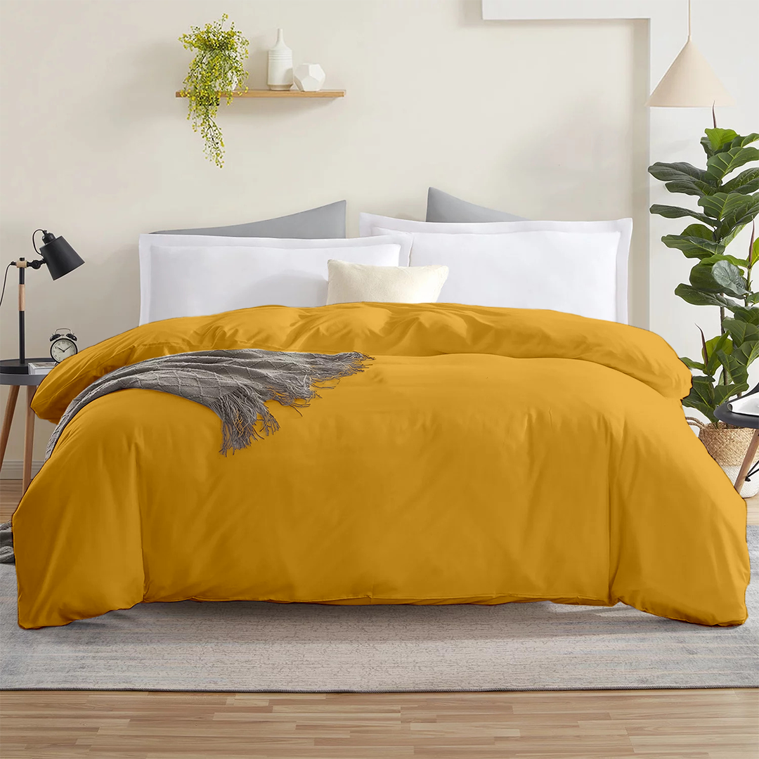Bettbezug 200x200 CM Bequemer Satin gold
