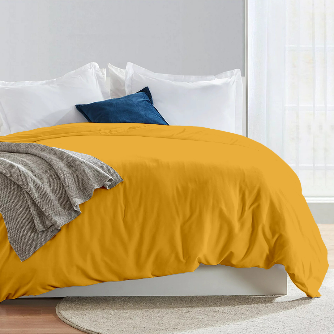 Bettbezug 200x200 CM Bequemer Satin gold