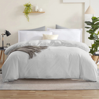 Bettbezug 200x200 CM Bequemer Satin Hellgrau