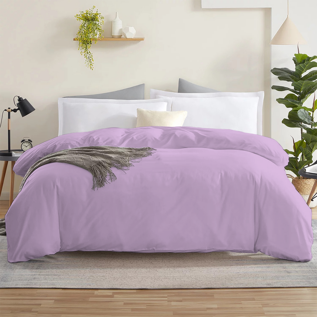 Bettbezug 200x200 CM Bequemer Satin hellviolett