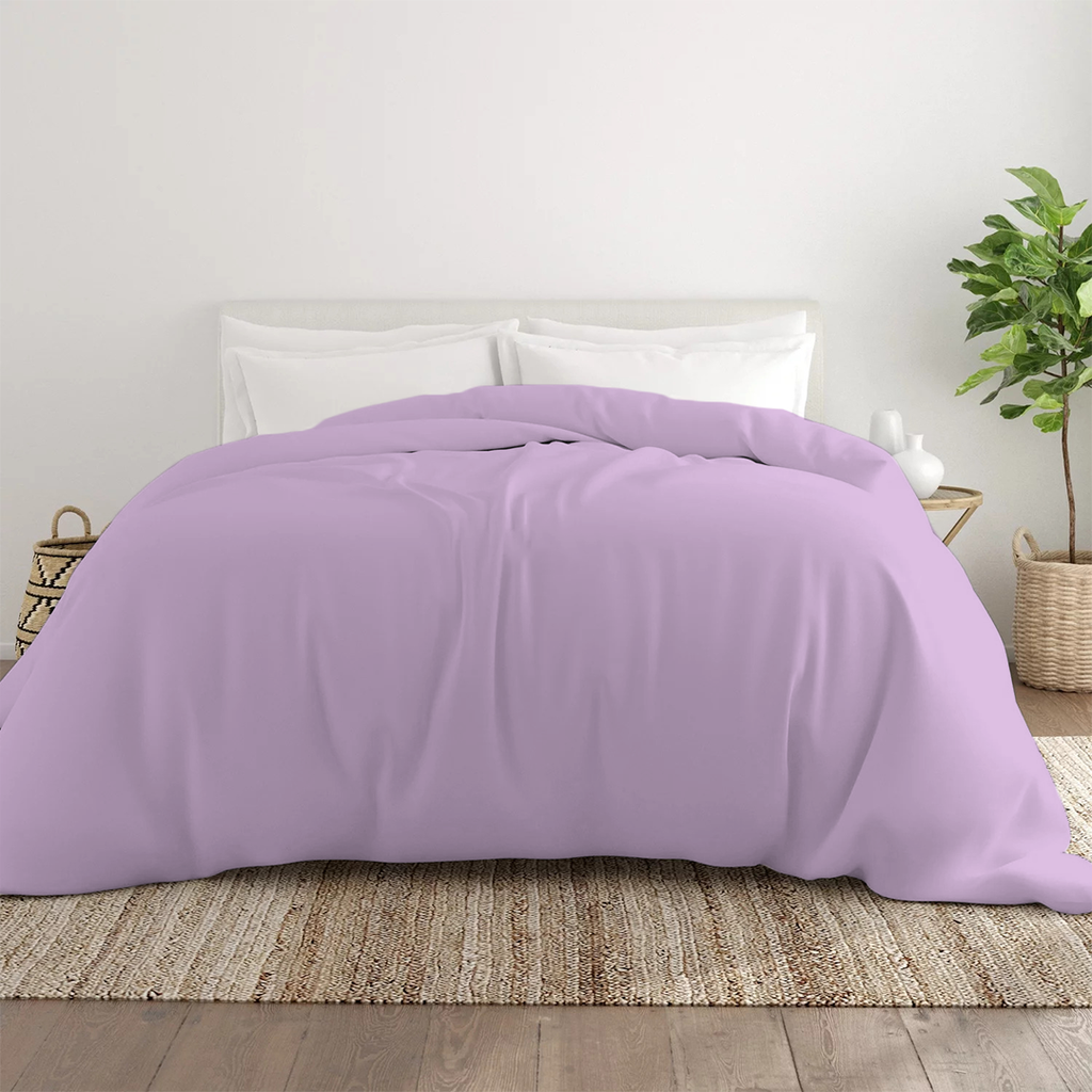 Bettbezug 200x200 CM Bequemer Satin hellviolett