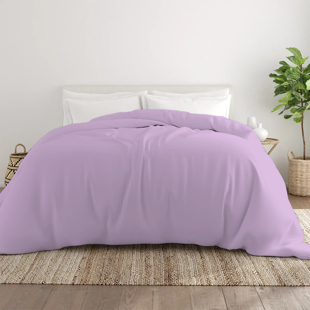 Bettbezug 200x200 CM Bequemer Satin hellviolett