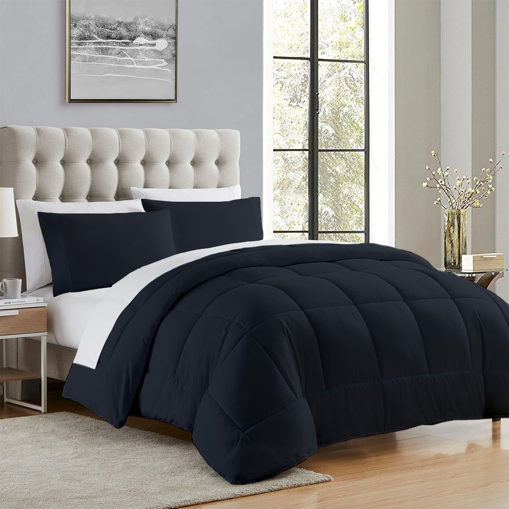 Bettdecke 120x200 CM marineblau 3-teiliges Set 