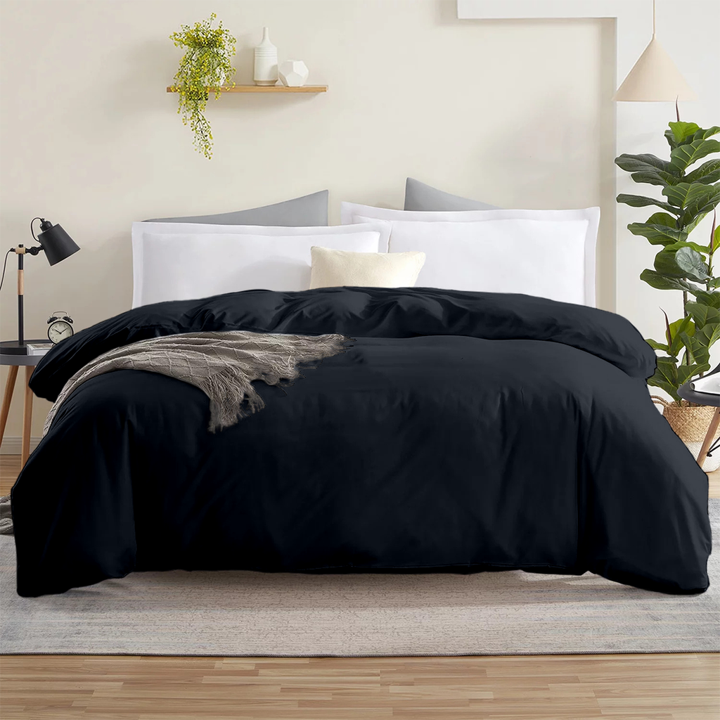 Bettbezug 200x200 CM Bequemer Satin marineblau