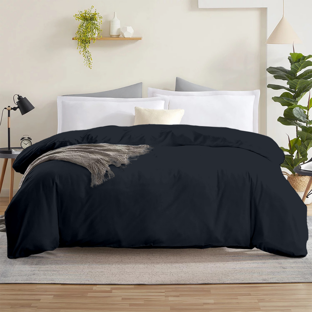 Bettbezug 240x220 CM Bliss Solid Satin marineblau