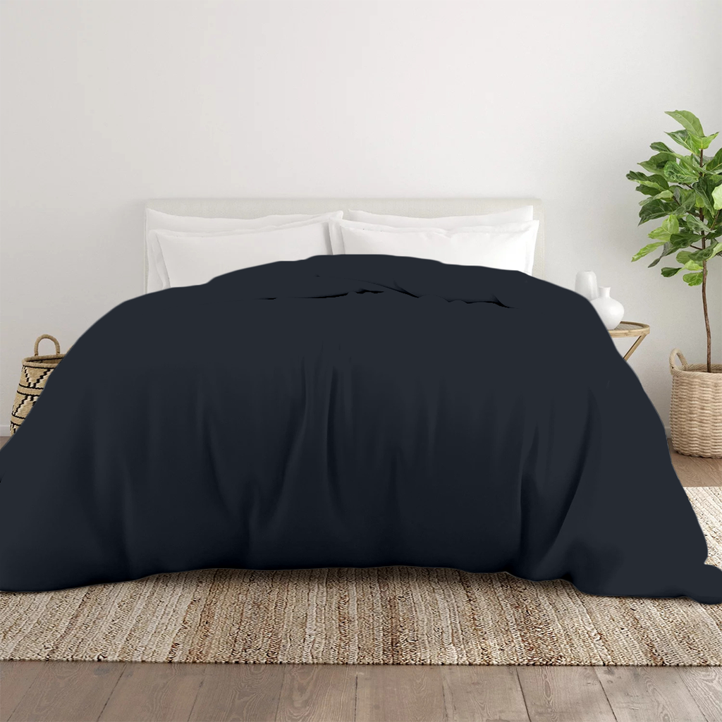 Bettbezug 200x220 CM Bliss Solid Satin marineblau
