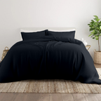 Bettbezug 240x220 CM Bequemer Satin solide set marineblau