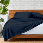 Flachbettblatt Set 160 x 200 CM marineblau