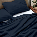 Flachbettblatt Set 160 x 200 CM marineblau