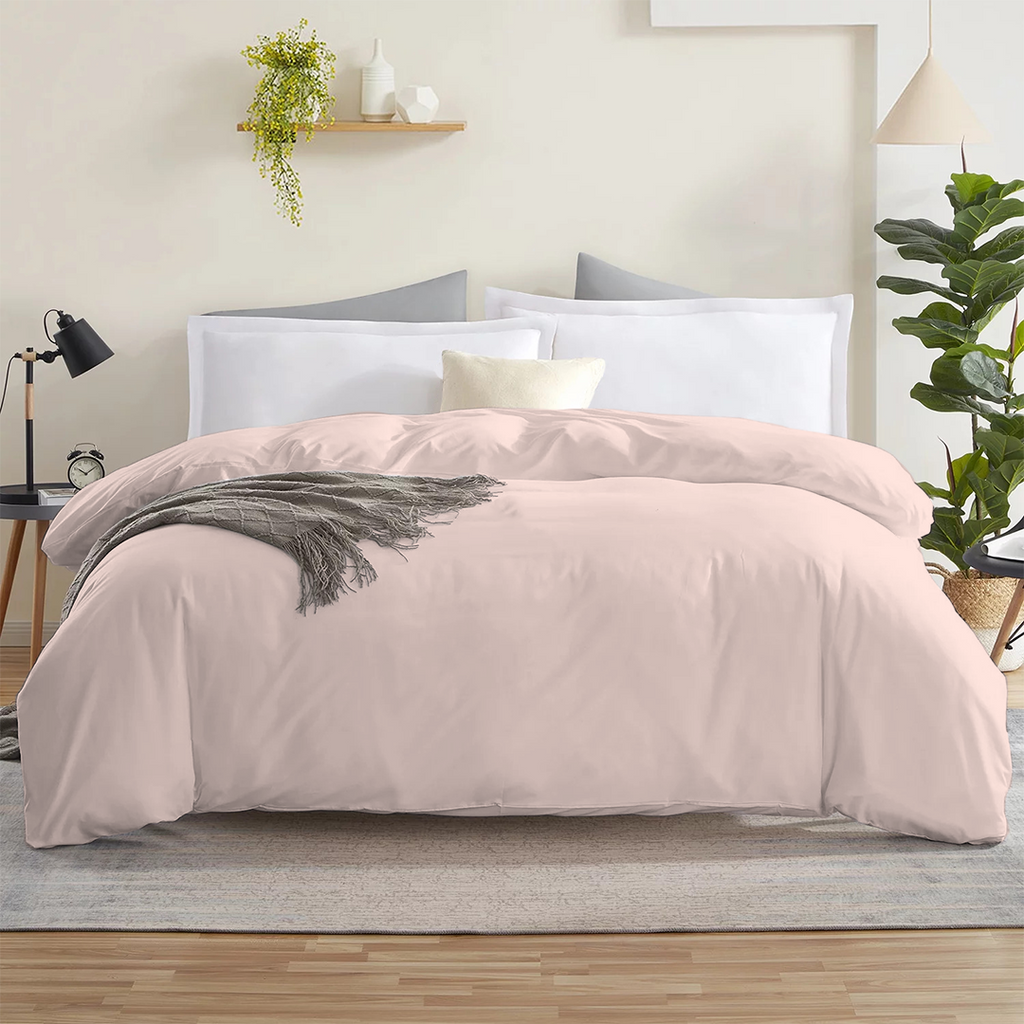 Bettbezug 200x200 CM Bequemer Satin Pfirsich