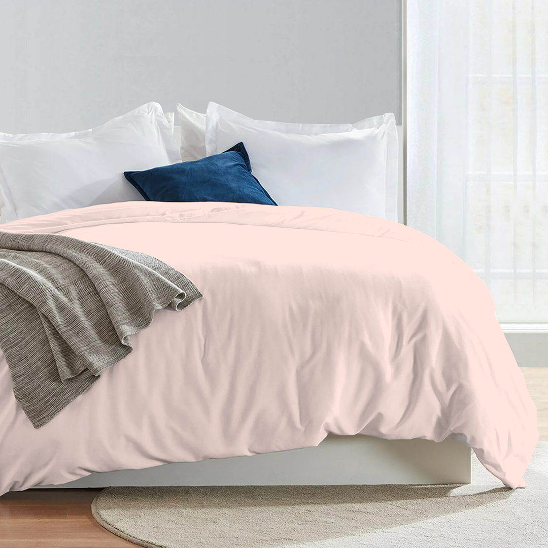 Bettbezug 200x200 CM Bequemer Satin Pfirsich