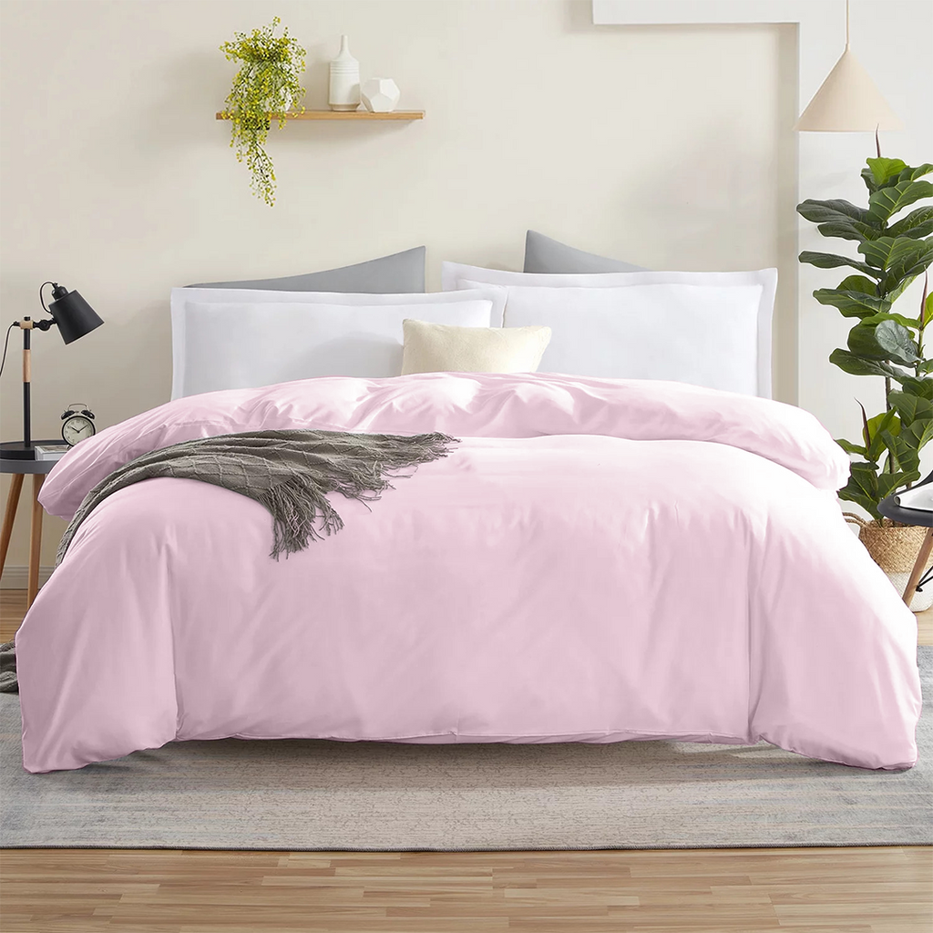 Bettbezug 200x200 CM Bequemer Satin Rosa