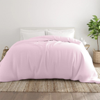 Bettbezug 200x200 CM Bequemer Satin Rosa
