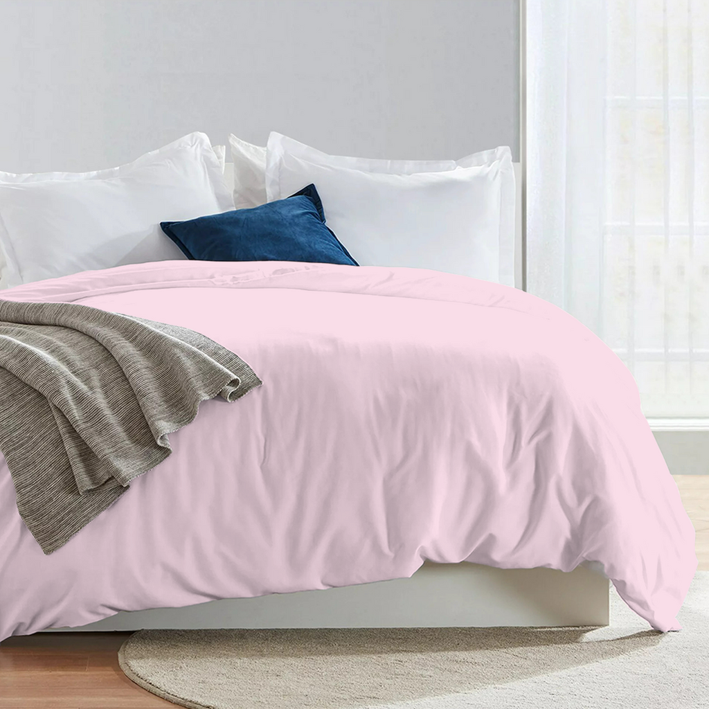 Bettbezug 200x200 CM Bequemer Satin Rosa