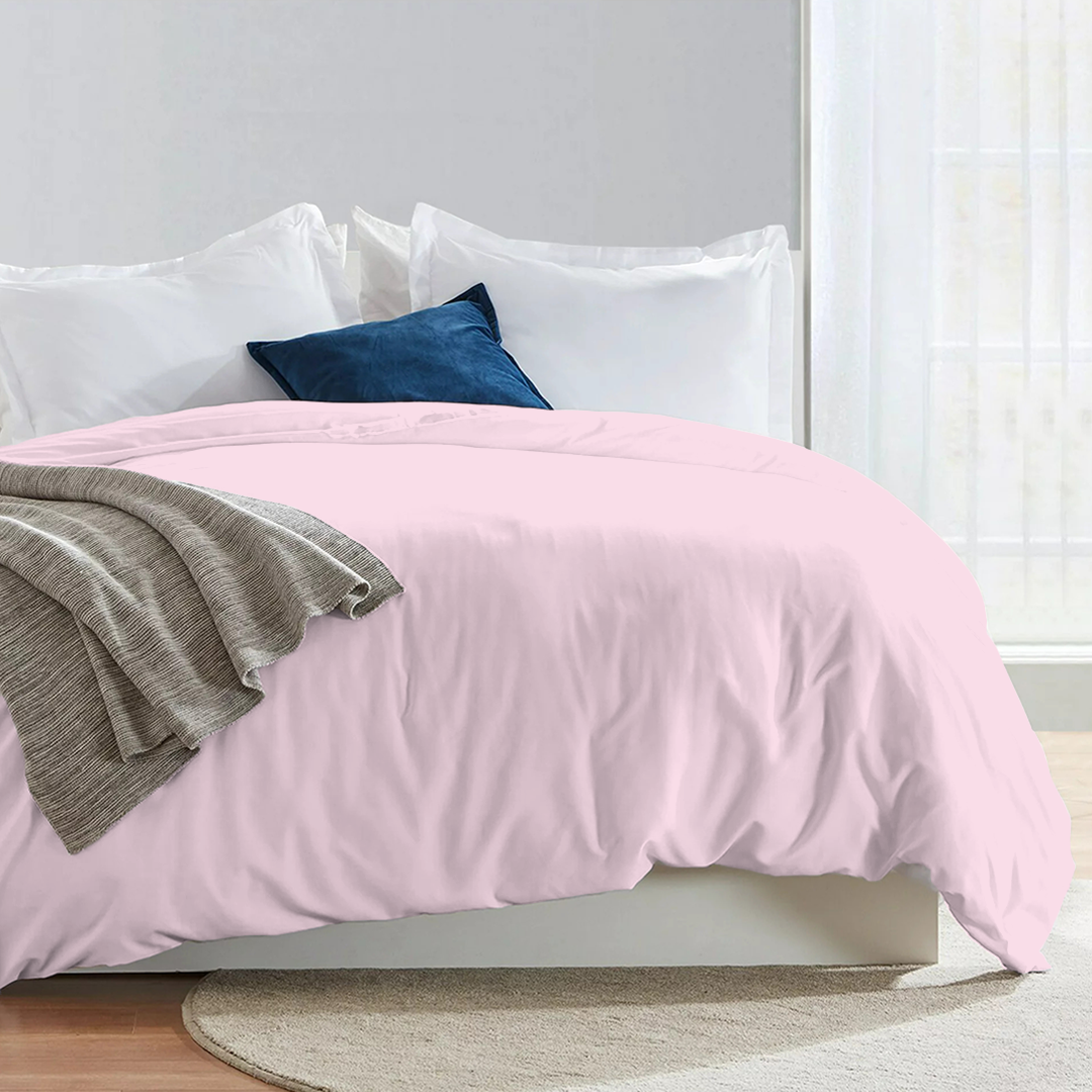 Bettbezug 200x200 CM Bequemer Satin Rosa