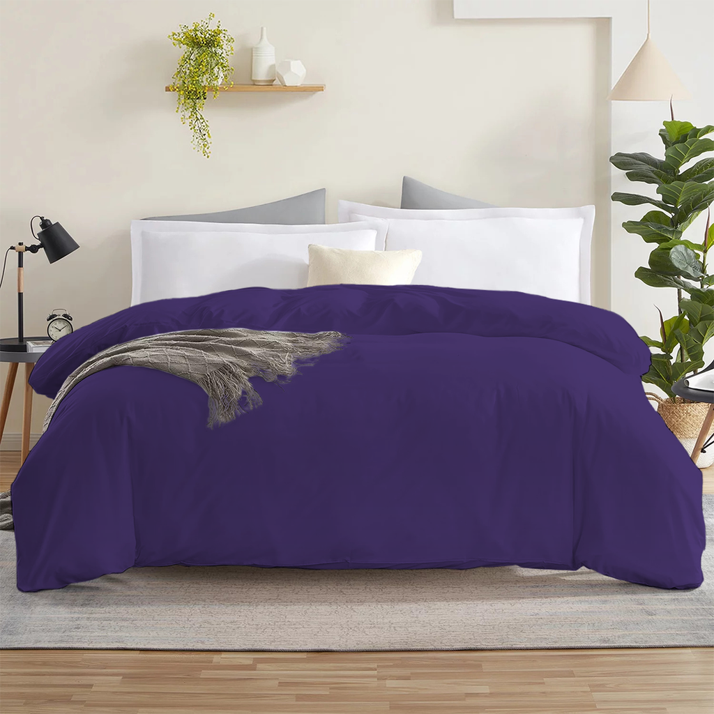 Bettbezug 200x200 CM Bequemer Satin lila