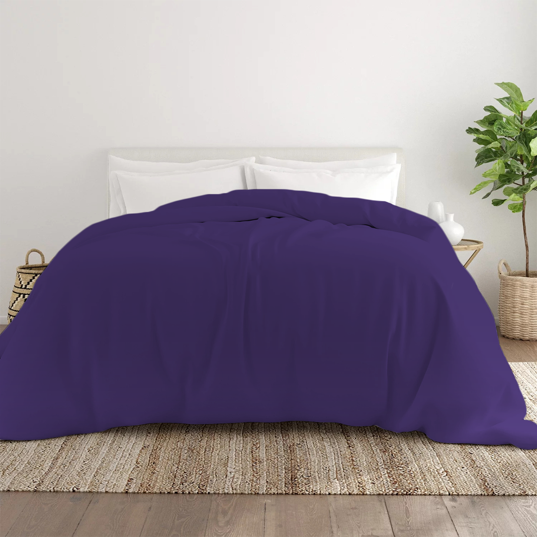 Bettbezug 200x200 CM Bequemer Satin lila
