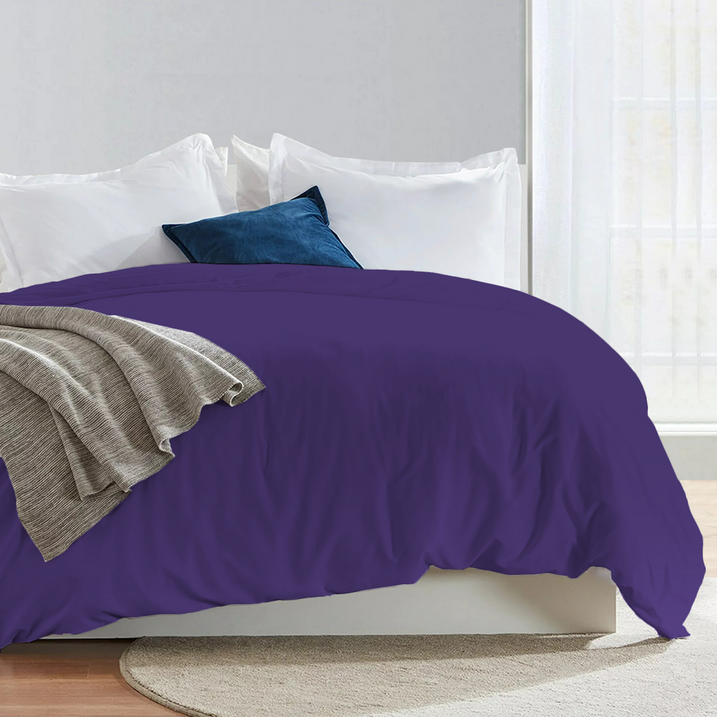 Bettbezug 200x200 CM Bequemer Satin lila