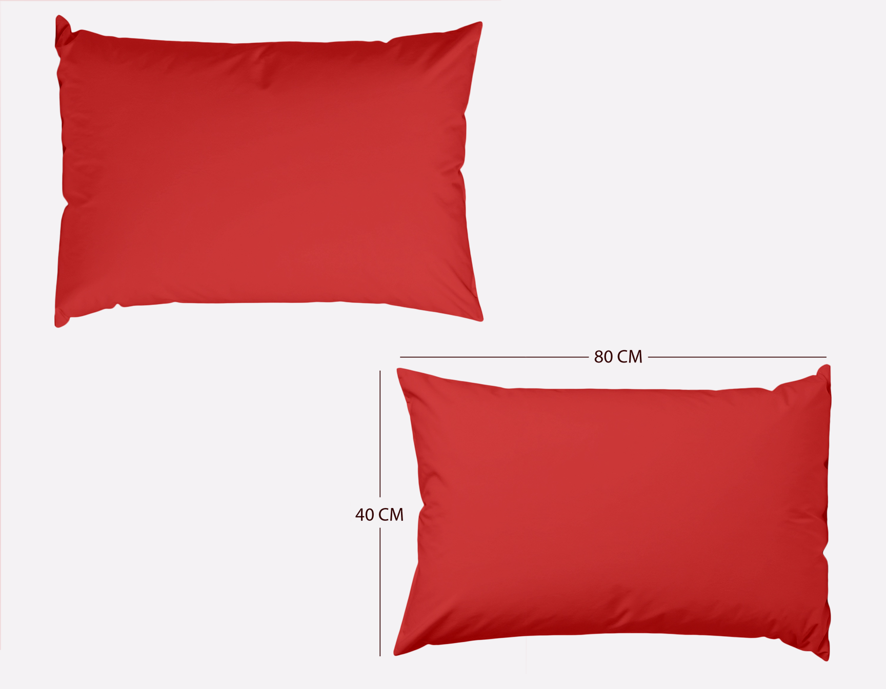 kissenbezug 40x80 CM 300 TC Rot