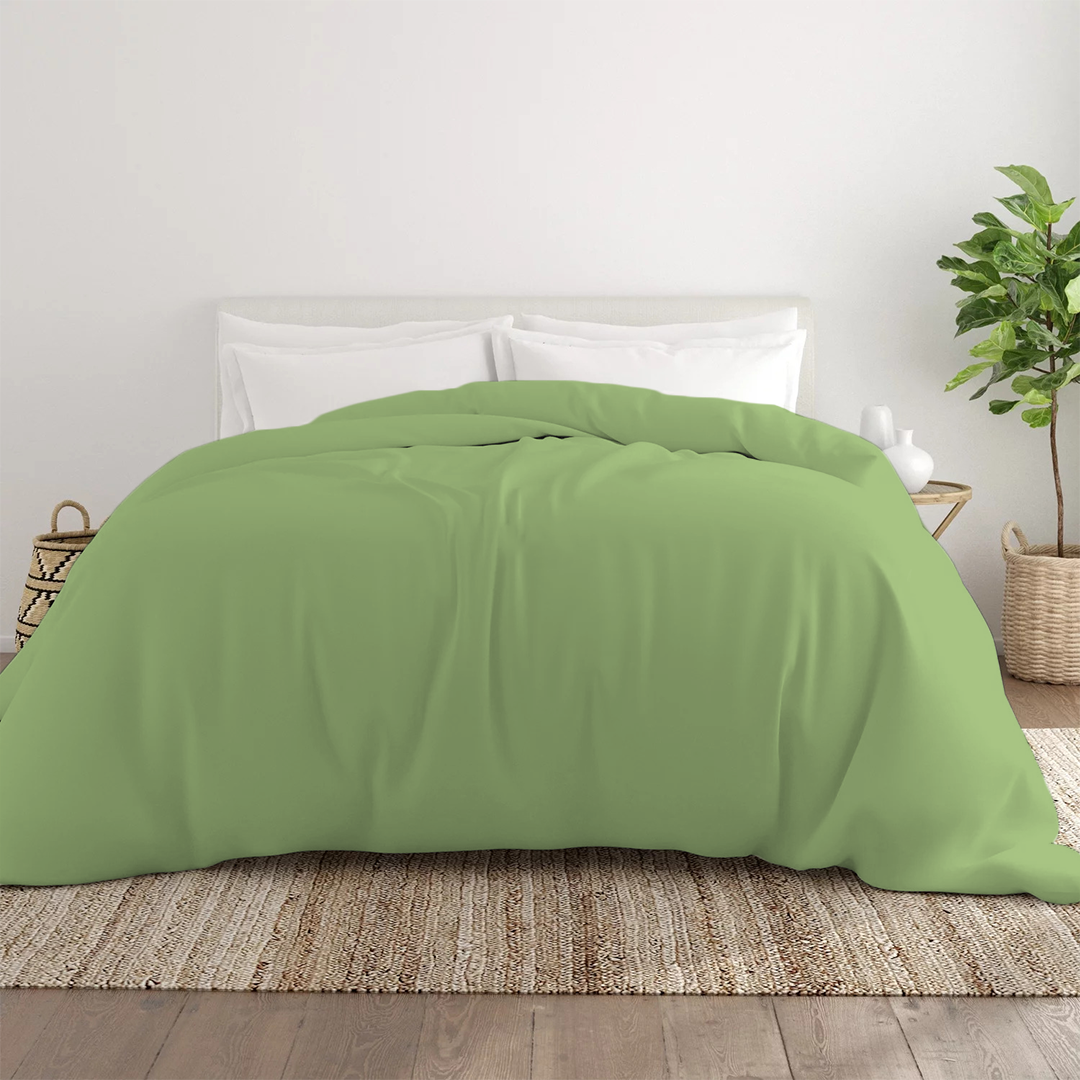 Bettbezug 200x200 CM Bequemer Satin Salbeigrün