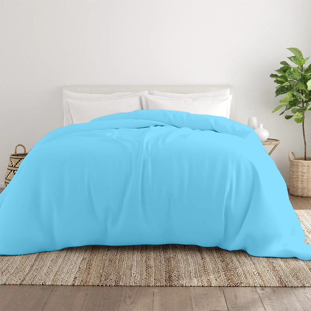 Bettbezug 200x220 CM Bliss Solid Satin Hellblau