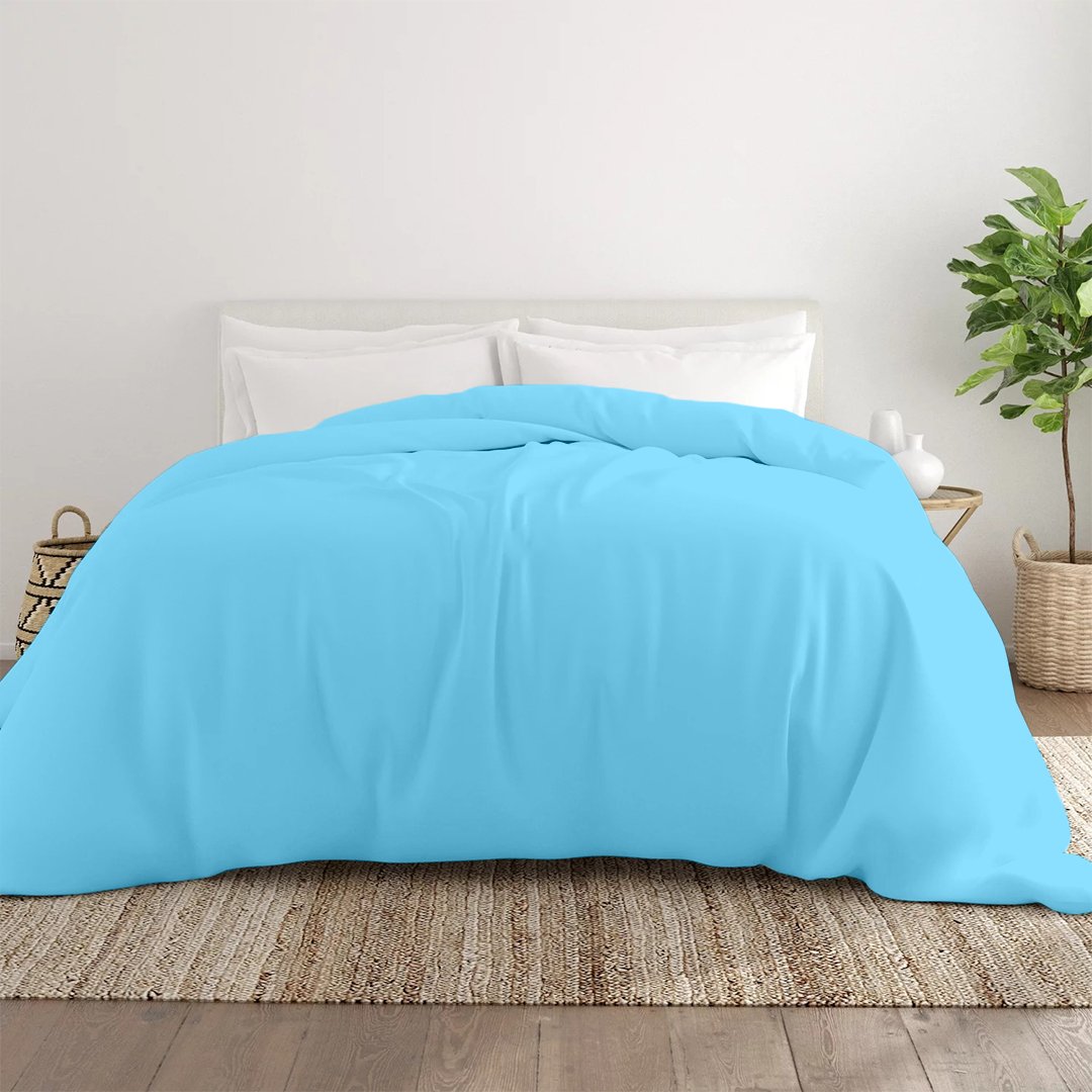 Bettbezug 200x220 CM Bliss Solid Satin Hellblau