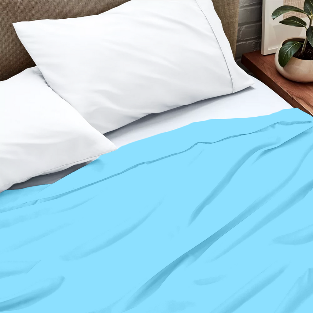 Bettlaken 150x250 CM hellblau
