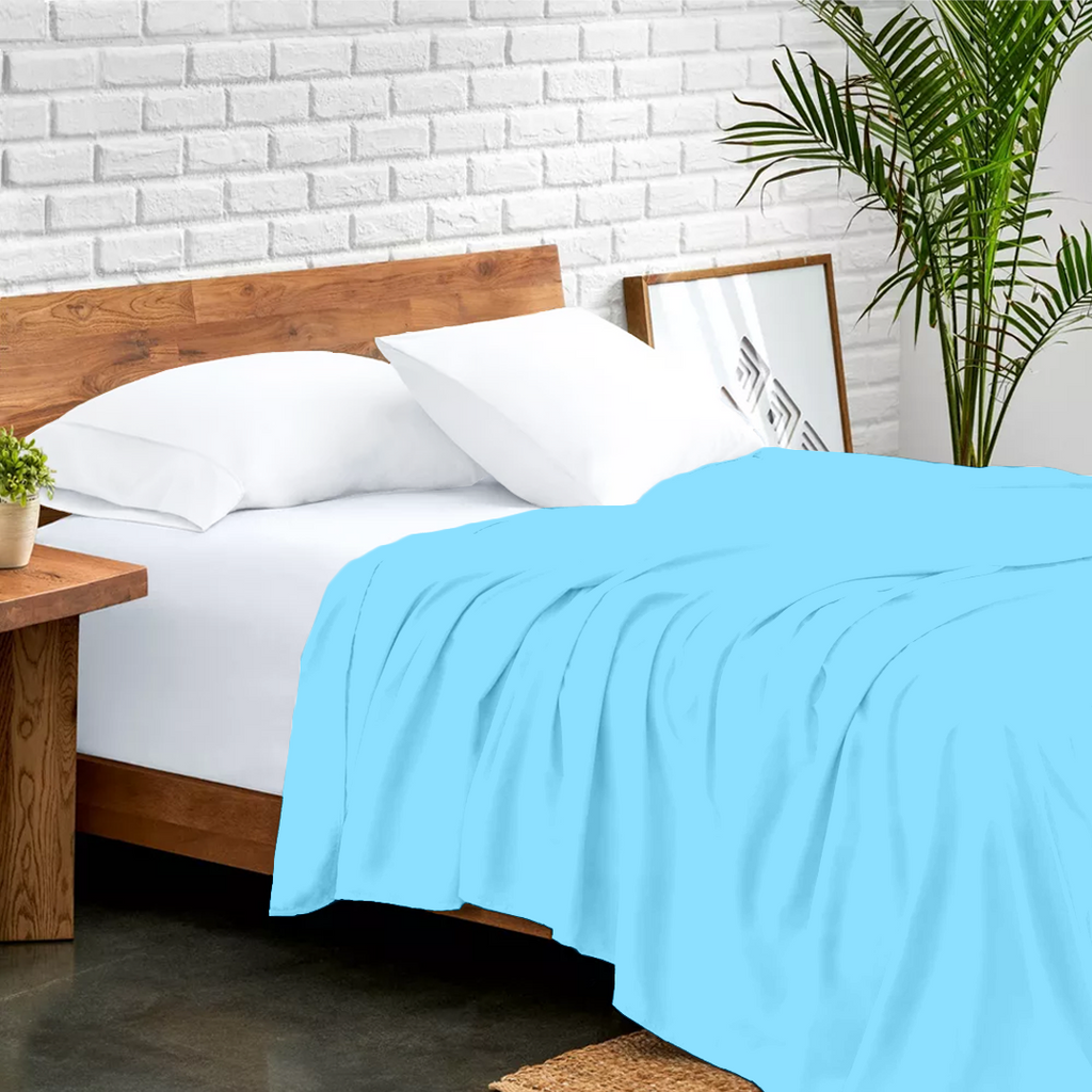 Bettlaken 150x250 CM hellblau